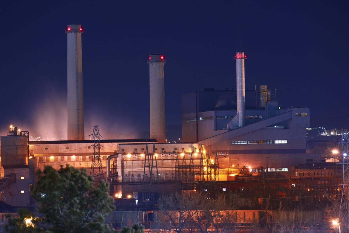 Industrial Zone at Night